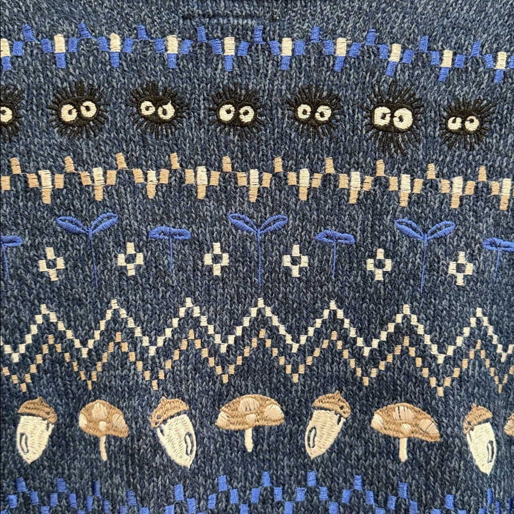 Her Universe Navy Totoro Sweater - Picture 4 of 4